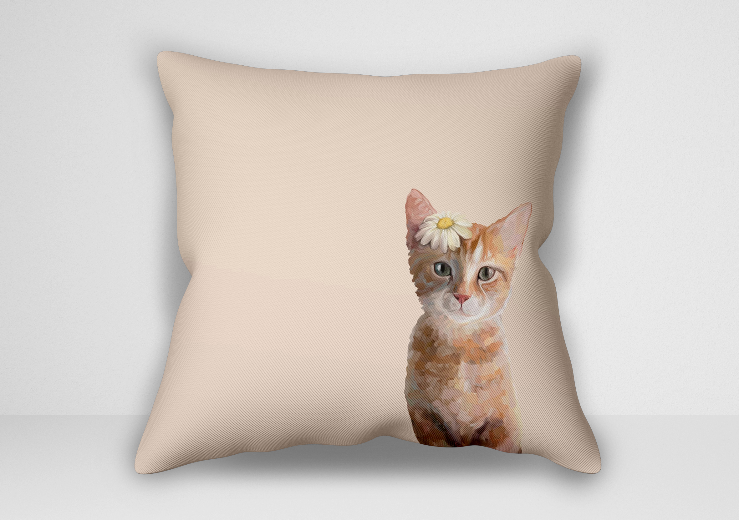 کوسن گربه – طرح Feline Friends Daisy Kitten اثر کتی والترز | کاور کوسن طرح بچه گربه"