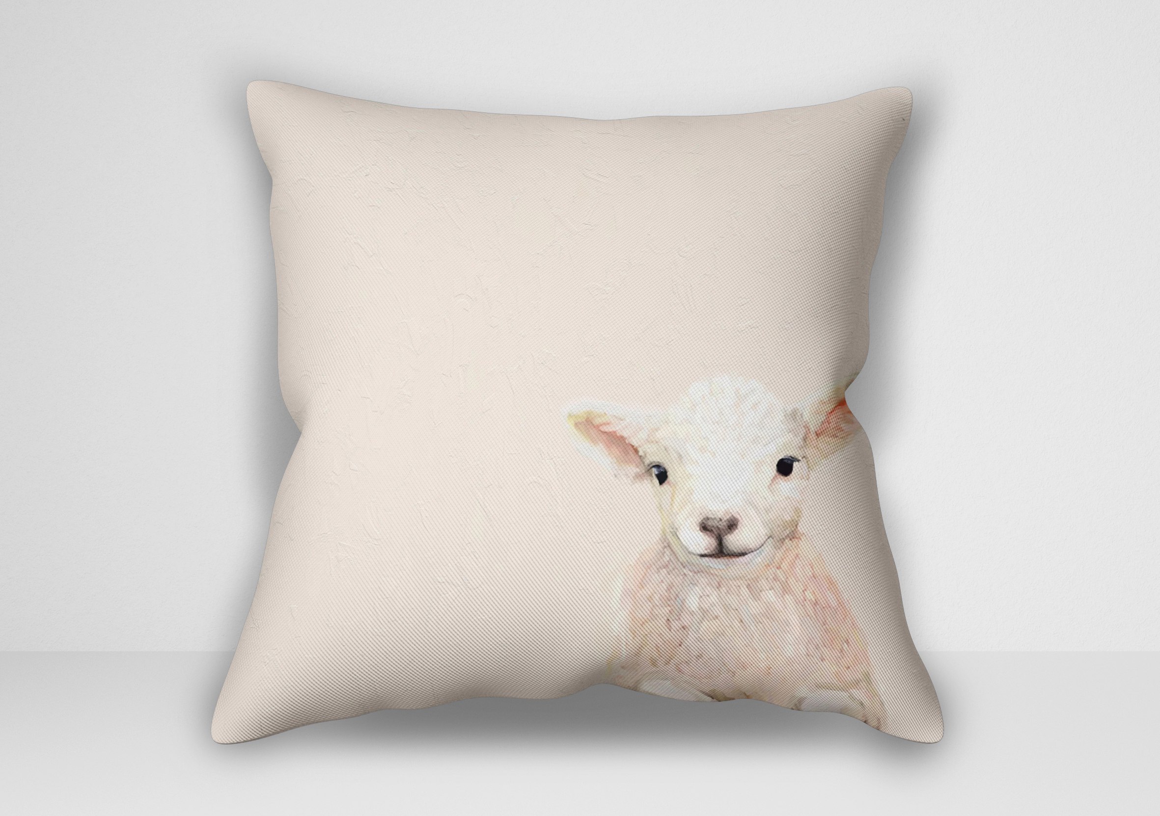 کوسن نقاشی بره بهاری اثر کتی والترز