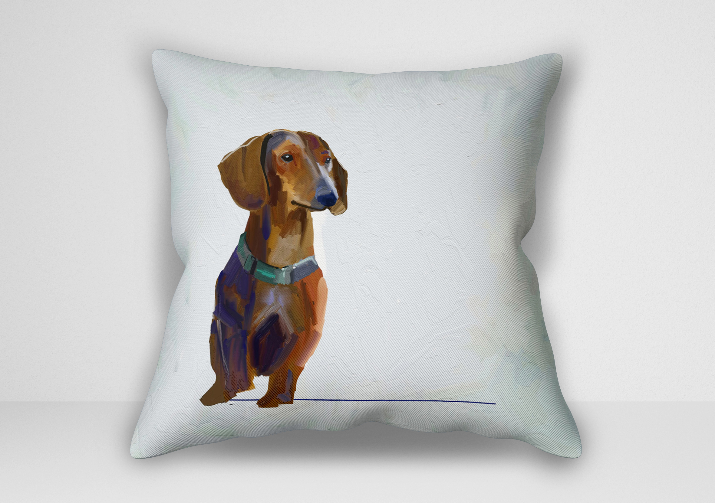 کوسن نقاشی سگ داشهوند_ اثر کتی والترز" (کپی)