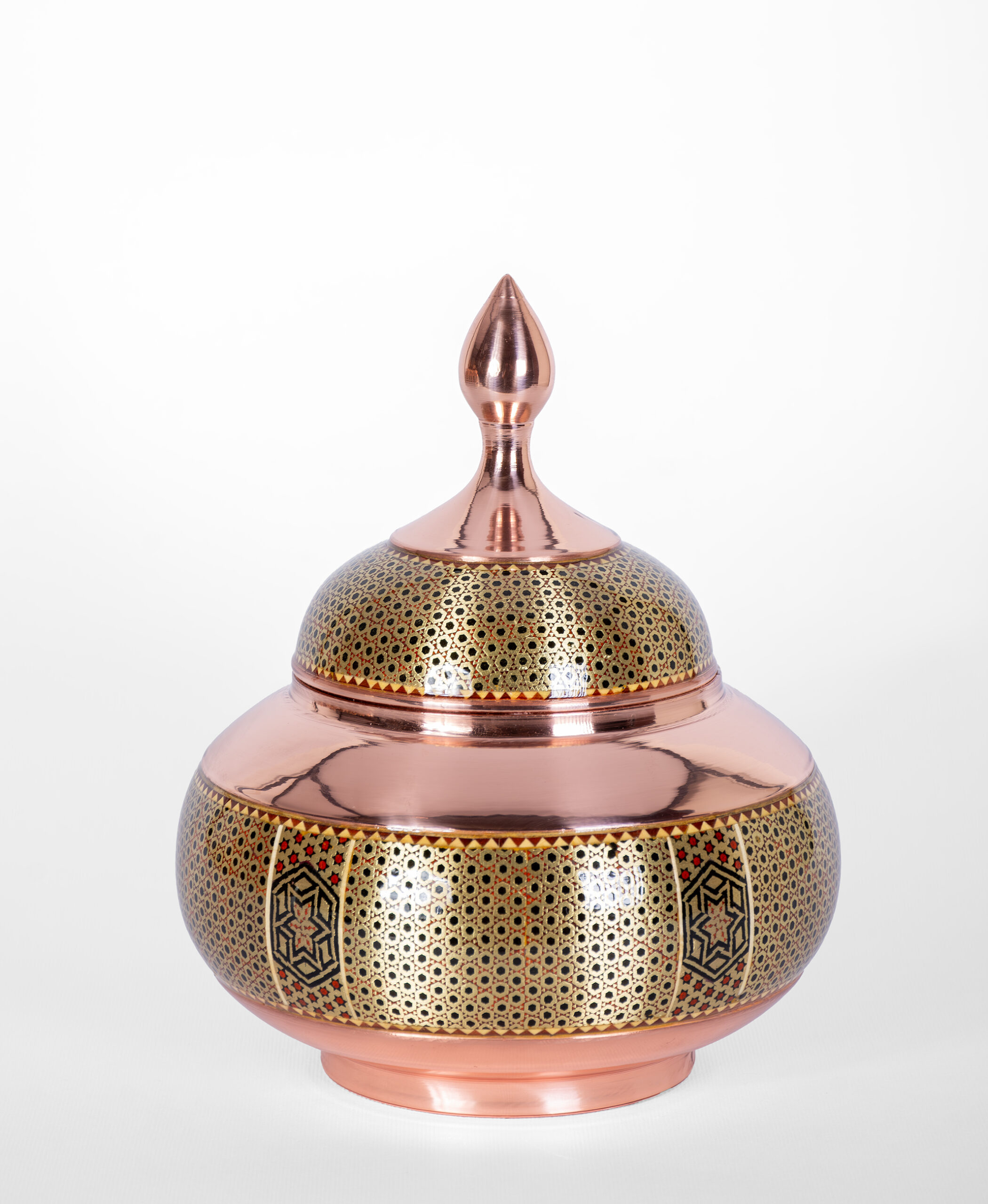 قندان مسی خاتمکاری