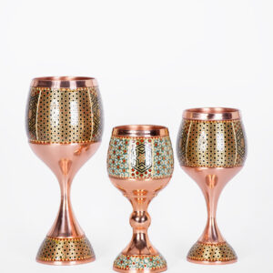 جام شربت‌خوری مس و خاتم