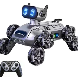 تصویر سگ بدلکاری دودزا هشت‌چرخ STLNT با افکت دود و نور