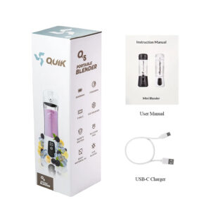 شیکر شارژی کوئیک مدل Q5 (باتری 3000mAh – ظرفیت 470ml)