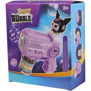 تفنگ حباب‌ساز کورومی چراغ‌دار ۱۲ سوراخه | Kuromi Bubble Gun